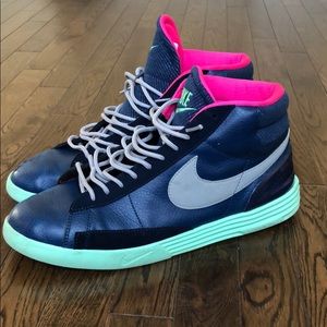 Men’s Nike lunarlon high tops pink size 13